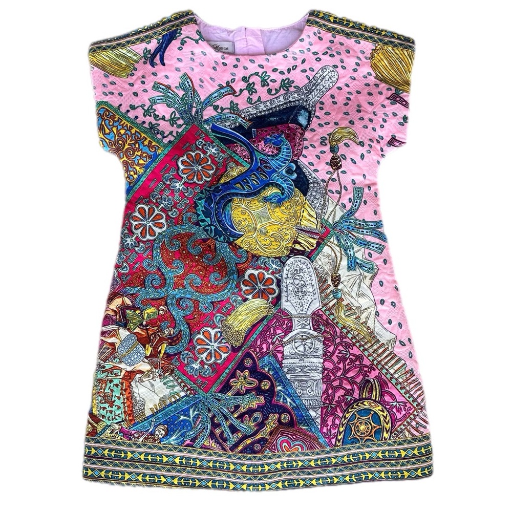 W L Monsoon Persian Princess Party Dress-quilted polyester, cotton lining Size 4